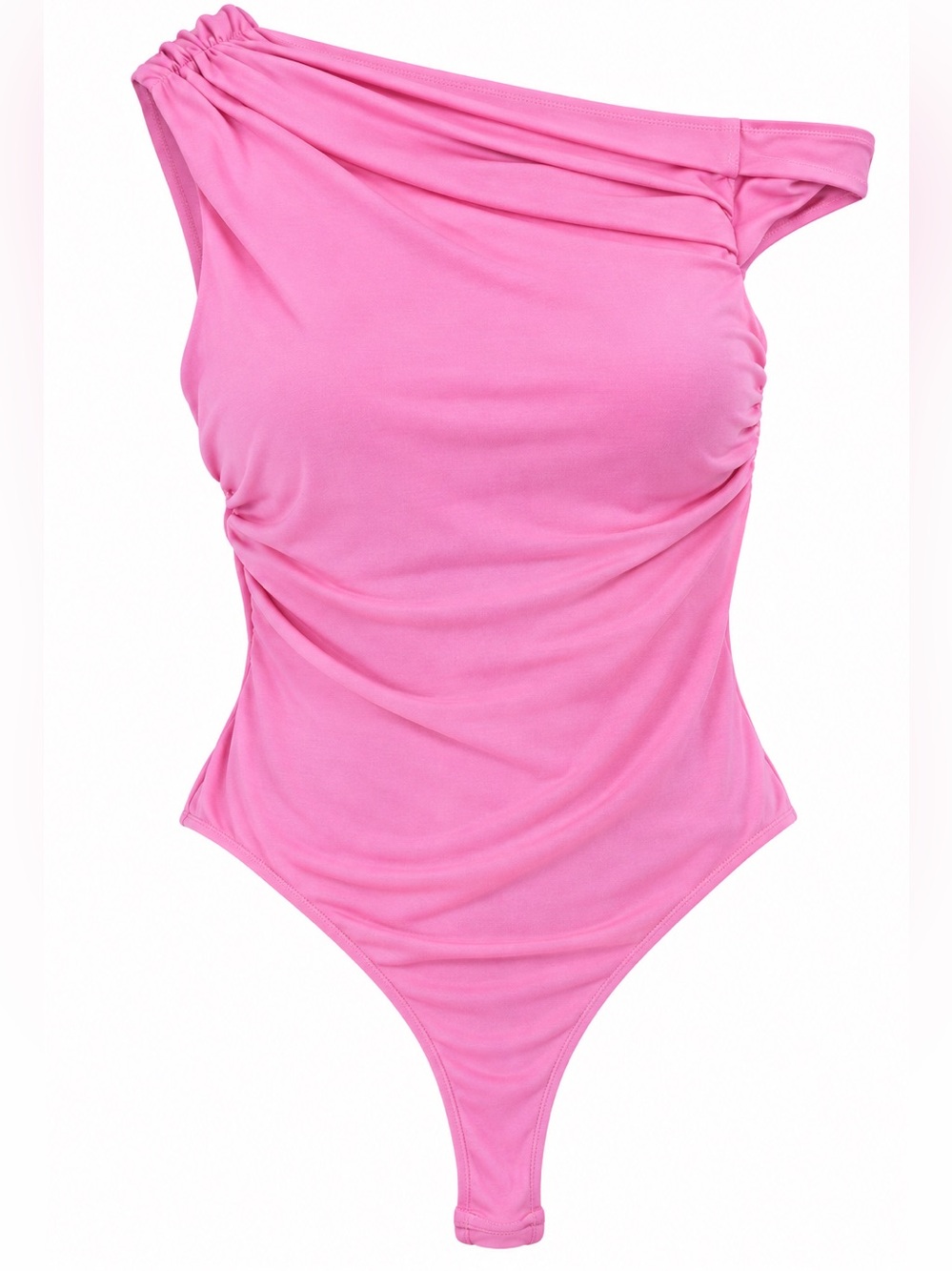 ASTR the Label Fiora Asymmetrical Pink Body Suit / Top size Medium